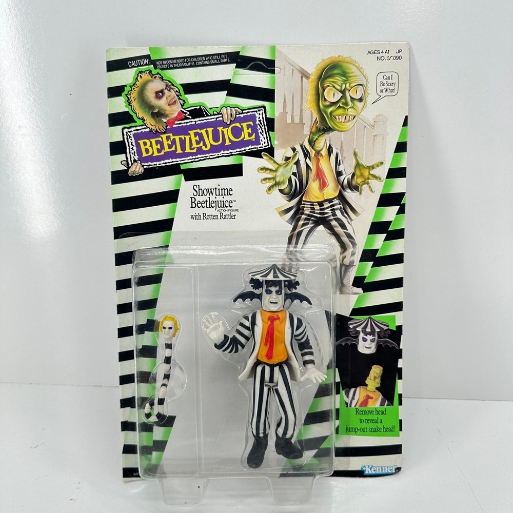 Showtime Beetlejuice Action Figure Rotten Rattler Toy 1989 Kenner Vintage New